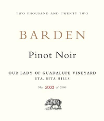 2022 Barden Pinot Noir, Our Lady of Guadalupe